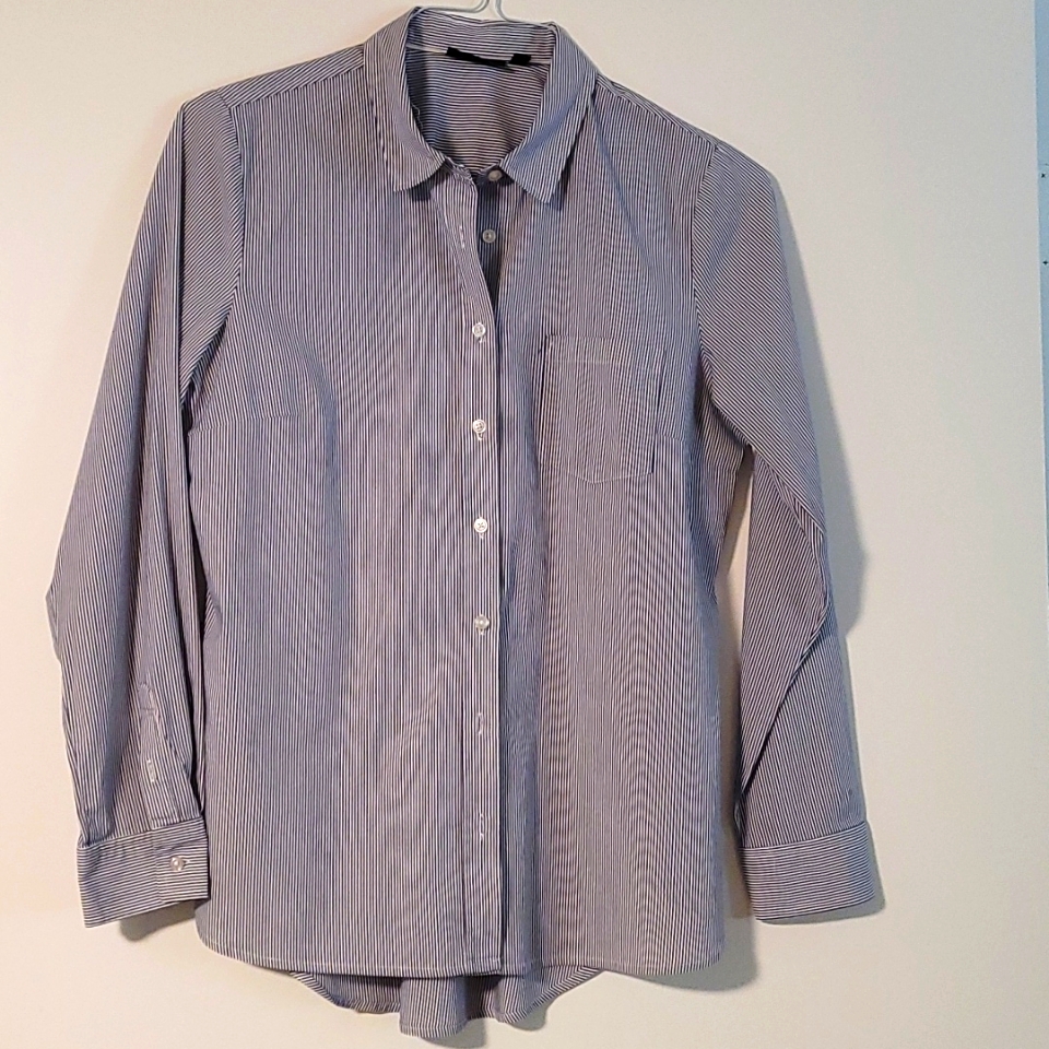 Classic Blue And White Striped Blouse